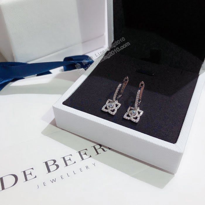 Bvlgari飾品 寶格麗戴比爾斯DE BEERS新款方鑽耳釘 耳環  zgbq3178